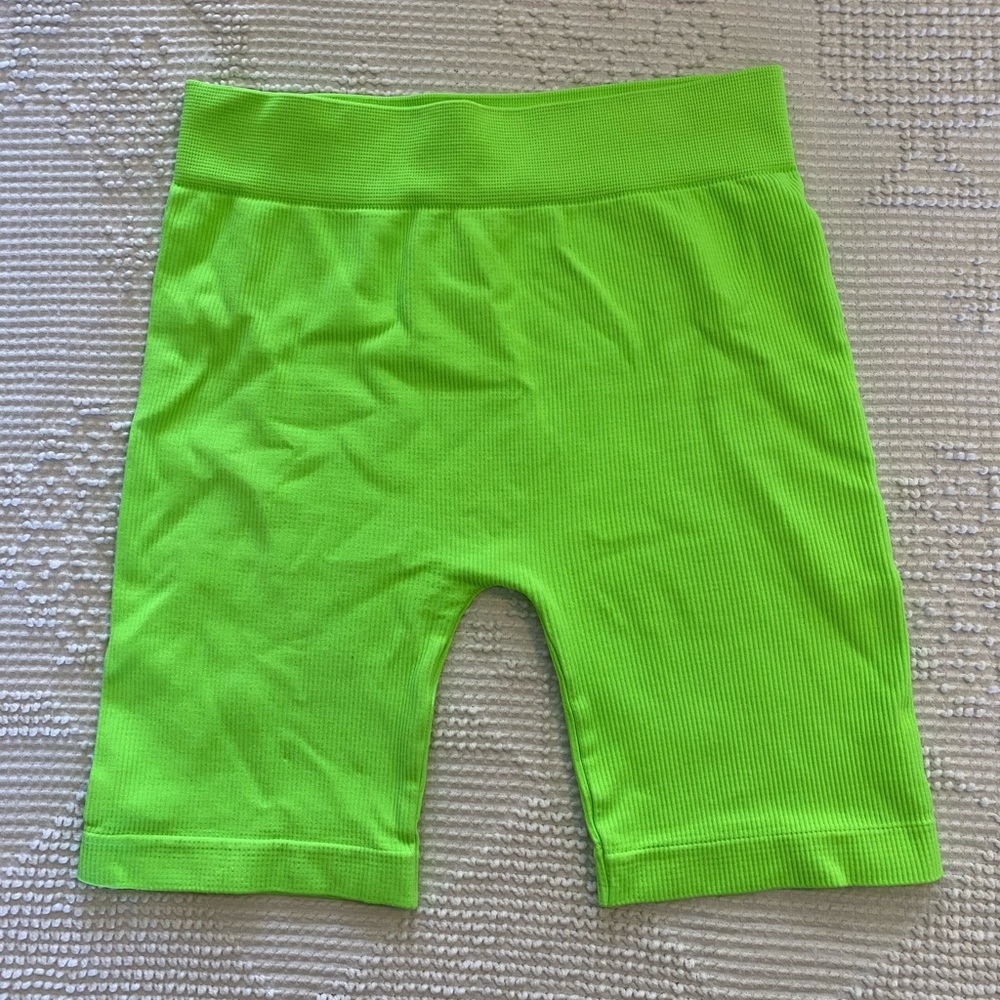 Electric Yoga Neon Green Biker Shorts
